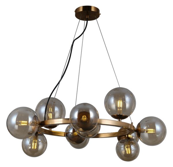 ITALUX PND-30223-11A Montora závesné svietidlo 11xG9 medová mosadz, dymová