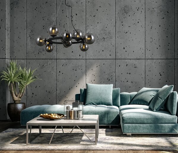 ITALUX PND-30223-11 Montora závesné svietidlo 11xG9 satinovaná čierna, dymová