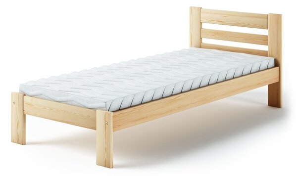 Jednolôžková drevená posteľ 80x200 LK01 A - borovica