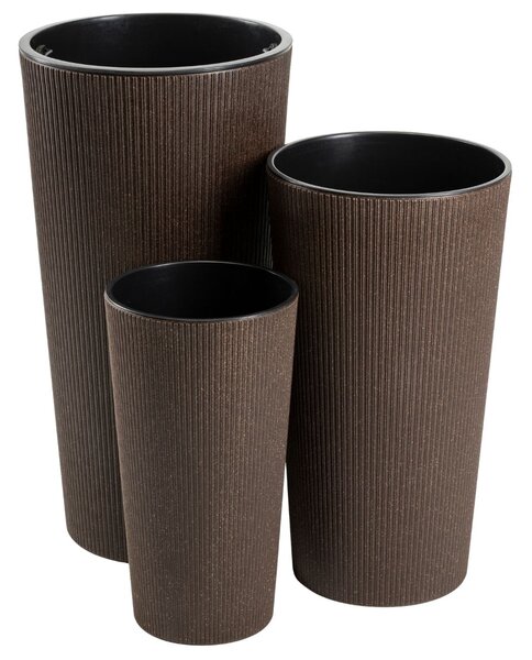 PLASTOVÝ KVETINÁČ URBANIKA ECO 57X29,5 CM TMAVOHNEDÁ