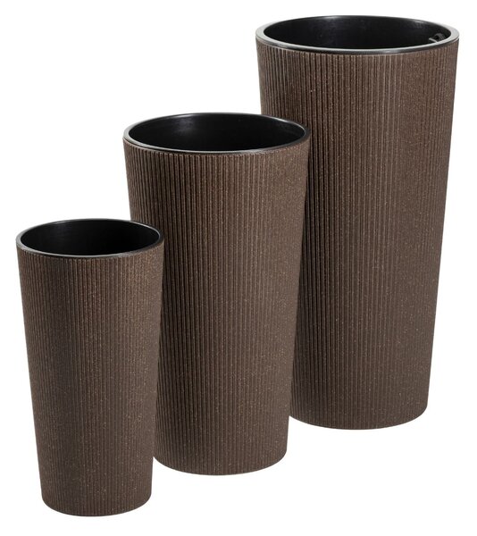 PLASTOVÝ KVETINÁČ URBANIKA ECO 46,5X25,5 CM TMAVOHNEDÁ