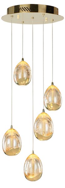 ITALUX PND-22112132-5A-CHPN Huelto závesné svietidlo LED D300mm 24W/1450lm 3000K champagne zlatá