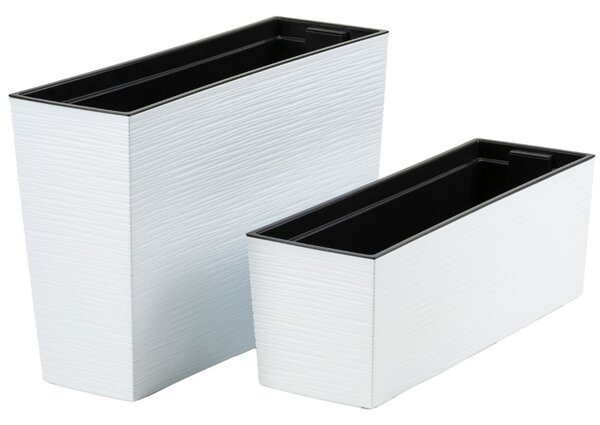 PLASTOVÝ KVETINÁČ BLOOM RIFLO 36X56X20 CM BIELA
