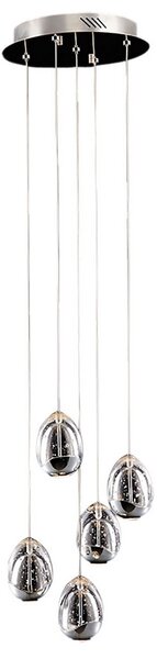 ITALUX PND-22112132-5A-CR Huelto závesné svietidlo LED D300mm 24W/1450lm 3000K chróm