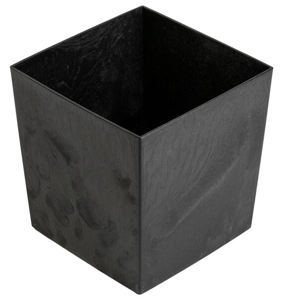 PLASTOVÝ KVETINÁČ FLORE 30,5X29,5X29,5 CM IMITÁCIA BETÓNU ČIERNA