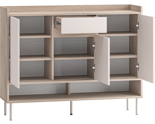 MEBLINE Komoda FLEUR 02 dub cremona terracotta / kašmír