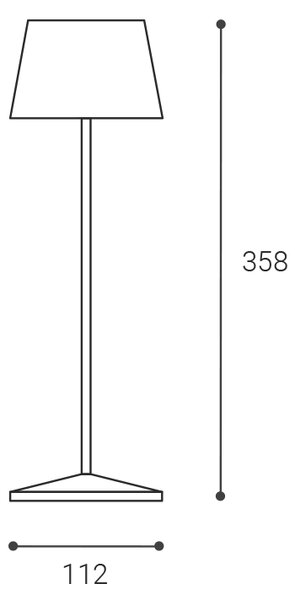 LED2 A132451 ROXY vonkajšia dotyková stolní lampička LED V360mm 2W/150lm 2700-3000K IP65 biela