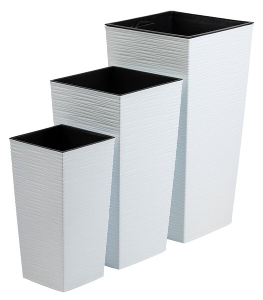 PLASTOVÝ KVETINÁČ PORTO RIFLO 57X29,5X29,5 CM BIELA