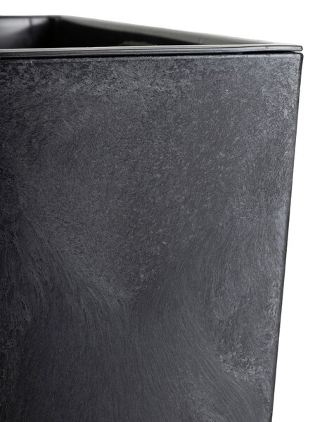 PLASTOVÝ KVETINÁČ PORTO 75X39,5X39,5 CM IMITÁCIA BETÓNU ČIERNA