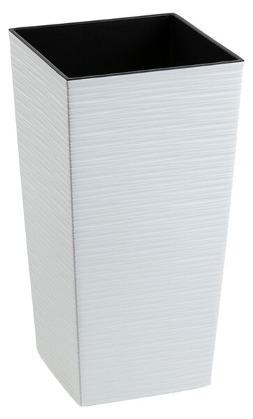 PLASTOVÝ KVETINÁČ PORTO RIFLO 46X25X25 CM BIELA