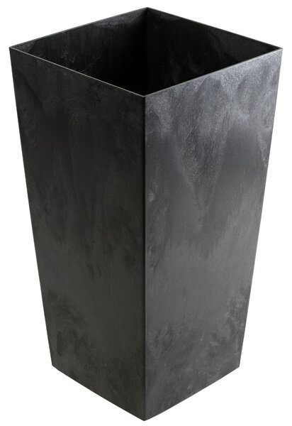PLASTOVÝ KVETINÁČ PORTO 75X39,5X39,5 CM IMITÁCIA BETÓNU ČIERNA