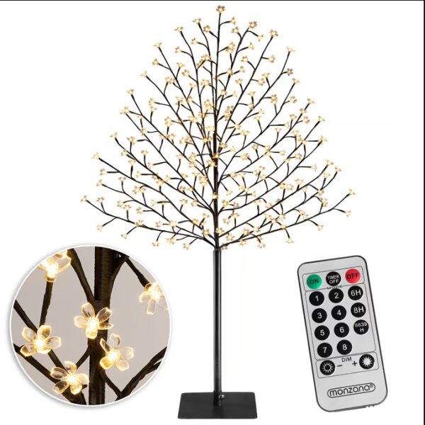 LED svetelný strom čerešňový kvet 180 cm – teplá biela