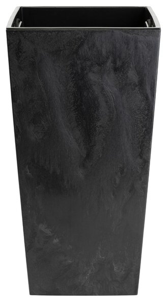 PLASTOVÝ KVETINÁČ PORTO 75X39,5X39,5 CM IMITÁCIA BETÓNU ČIERNA