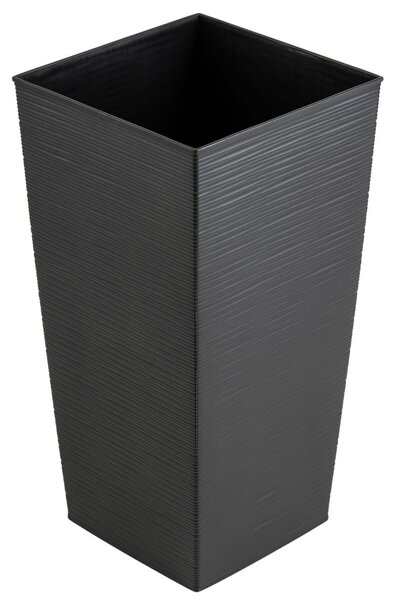 PLASTOVÝ KVETINÁČ PORTO RIFLO 57X29,5X29,5 CM ČIERNA