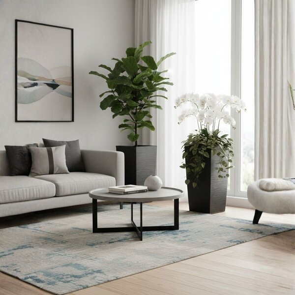 PLASTOVÝ KVETINÁČ PORTO RIFLO 57X29,5X29,5 CM ČIERNA