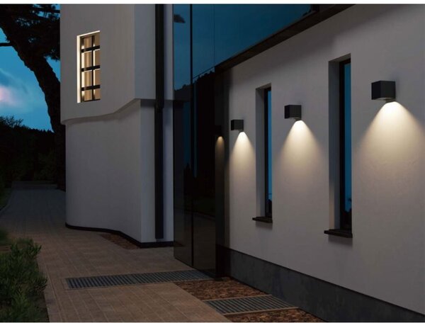 LED2 5132234 TOMY vonkajšie nástenné svietidlo LED V100mm 4,5W/450lm 3000K IP65 antracit