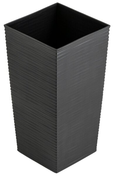 PLASTOVÝ KVETINÁČ PORTO RIFLO 36X19X19 CM ČIERNA