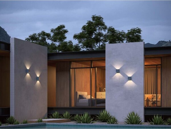 LED2 5132334 TOMY vonkajšie nástenné svietidlo LED 2x4,5W/450lm 3000K IP65 antracit