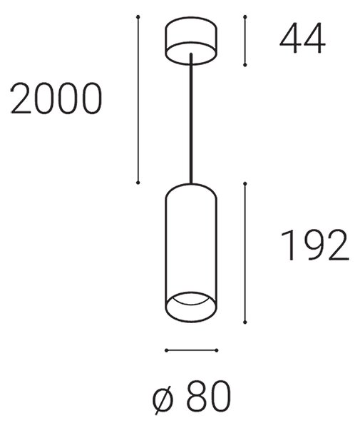 LED2 3251443DT LUKY závesné svietidlo LED D80mm 15W/1425lm 4000K TRIAC čierna