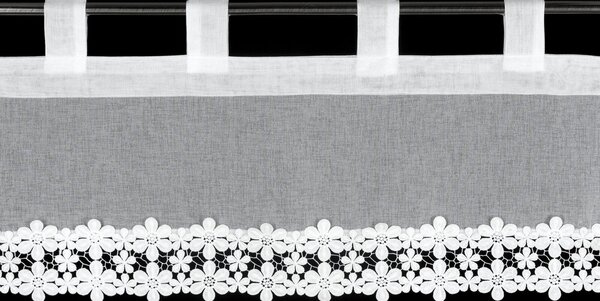 KRÁTKA ZÁCLONA NA PÚTKACH KAJA 150X40 CM BIELA