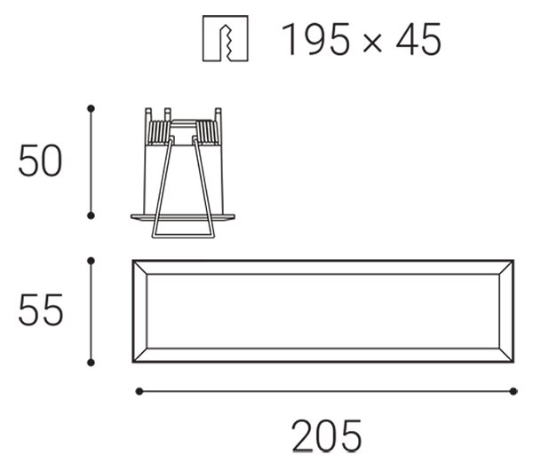 LED2 2312941 TECO WW zápustné svietidlo do steny LED 15W/1500lm 4000K biela