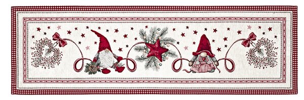 Vianočný gobelínový behúň na stôl Hviezdny škriatok Chenille IT036 Farba Viacfarebná Rozmery 40x130 cm