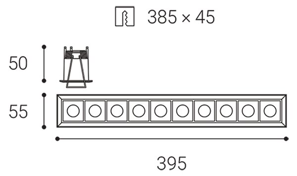 LED2 2312841 TECO lineárne zápustné svietidlo LED 30W/3000lm 4000K biela