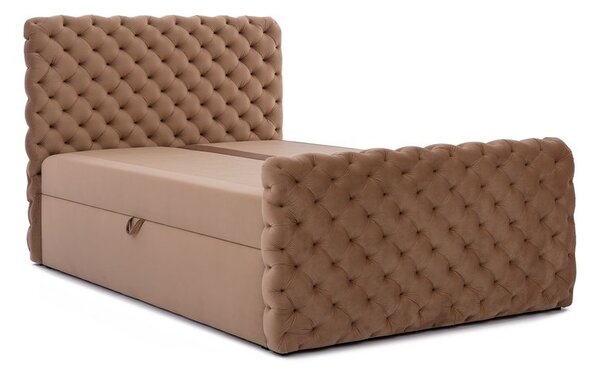 Manželská posteľ 200x200 CLARITA LUX - zlatá + topper ZDARMA