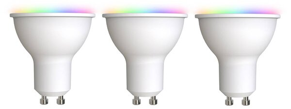 LUUMR Smart GU10 4,7W RGBW ZigBee Hue 3ks, Biela / opálová, Plast