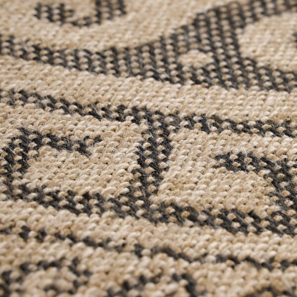 Ayyildiz , Kusový koberec Comilla 887 Black kruh, 120x120 (priemer) kruh, hnedá, chodba / predsieň