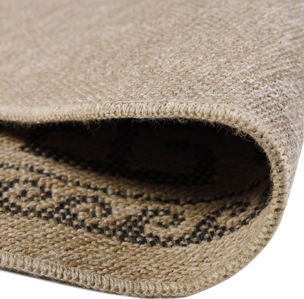 Ayyildiz , Kusový koberec Comilla 887 Black kruh, 120x120 (priemer) kruh, hnedá, chodba / predsieň
