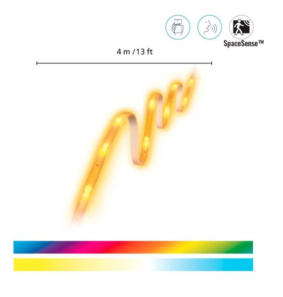 Philips Wiz Colors 8720169071216 Lightstrips LED pás 4000mm 13W/840lm 2700-5000K+RGB biela