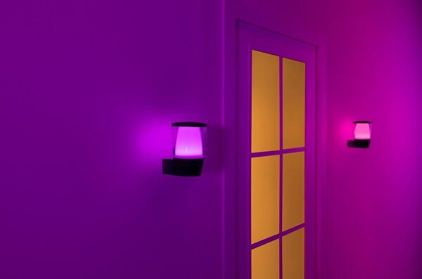 Philips Wiz ELPAS 8720169071254 exteriérové nástenné svietidlo LED 8,5W/650lm 2700-5000K+RGB IP44 čierna