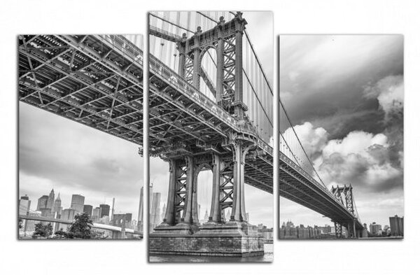 Obraz na stenu Čiernobiely obraz Most Brooklyn