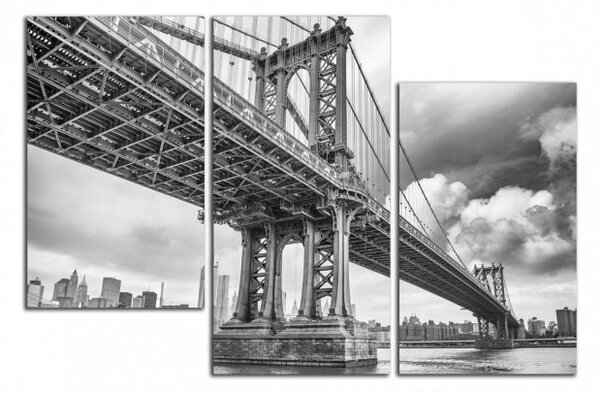 Obraz na stenu Čiernobiely obraz Most Brooklyn