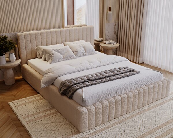 Elegantná manželská posteľ 180x200 TEREZIE 2 - béžová