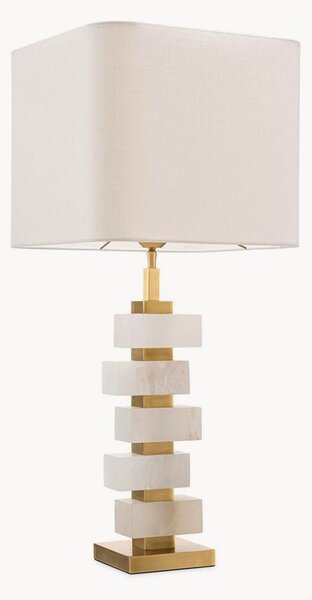 Ručne vyrobená alabastrová stolová lampa Amber
