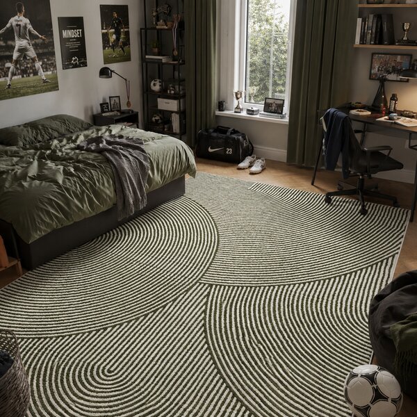 Angel Carpet, Kusový koberec Zafiro 25 Green, 60x110, zelená, kancelária