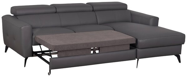SEDACIA SÚPRAVA, koža, textil, antracitová Celina Home - Sedačky
