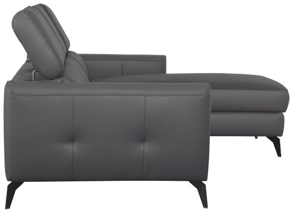 SEDACIA SÚPRAVA, koža, textil, antracitová Celina Home - Sedačky