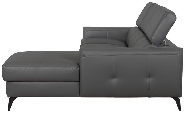 SEDACIA SÚPRAVA, koža, textil, antracitová Celina Home - Sedačky
