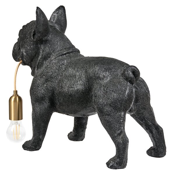 Stolná lampa čierna umelá živica zvierací motív nočná lampa v tvare psa moderný glamour štýl obývacia izba spálňa