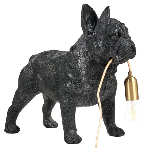 Stolná lampa čierna umelá živica zvierací motív nočná lampa v tvare psa moderný glamour štýl obývacia izba spálňa