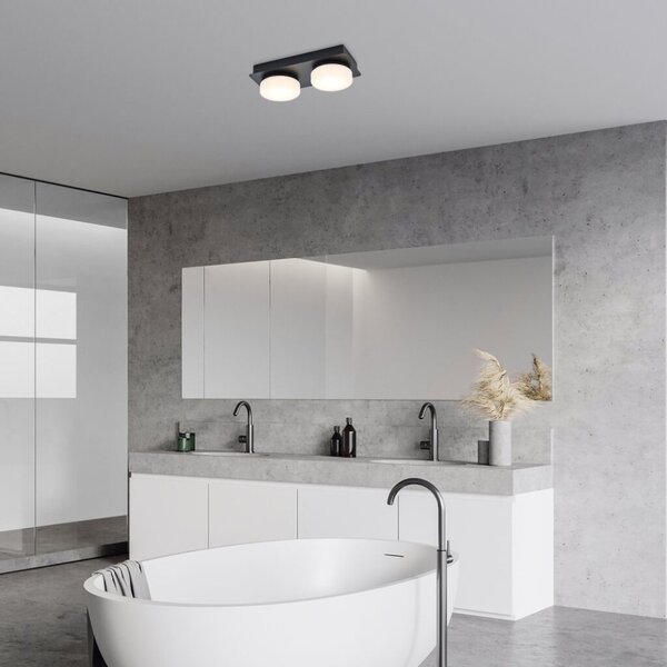 RABALUX 75002 Attichus stropné svietidlo LED 11W/1200lm 4000K IP44 matná čierna, biela