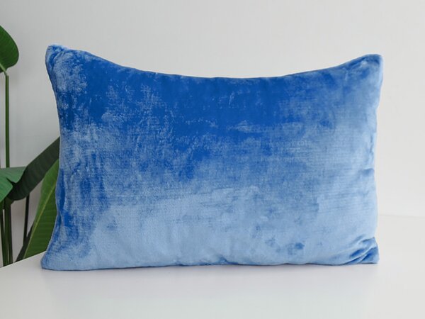 XPOSE® Mikroplyšová obliečka na vankúš - modrá 40x60 cm