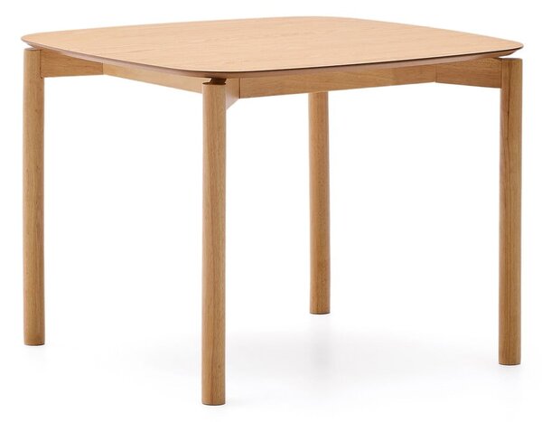 Jedálenský stôl v dekore jaseňa 100x100 cm Indara – Kave Home