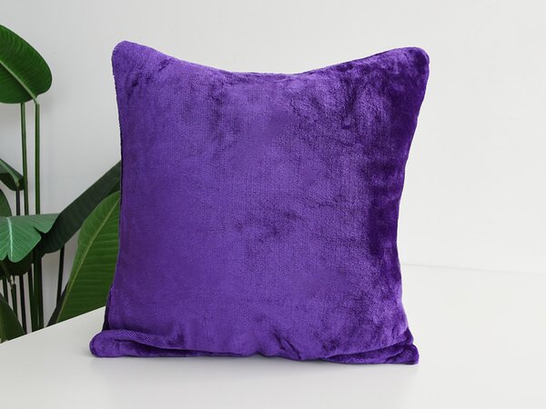 XPOSE® Mikroplyšová obliečka na vankúš - tmavo fialová 40x40 cm