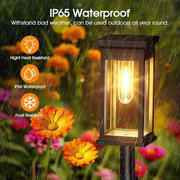 Bezdoteku LEDsolar Tungsten hranaté na osvetlenie cesty 2 ks, bezdrôtové, iPRO, 1W, teplá farba