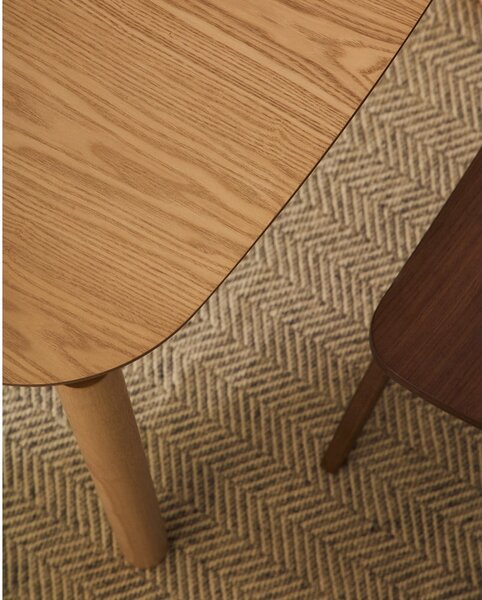 Jedálenský stôl v dekore jaseňa 100x100 cm Indara – Kave Home