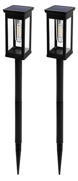 Bezdoteku LEDsolar Tungsten hranaté na osvetlenie cesty 2 ks, bezdrôtové, iPRO, 1W, teplá farba